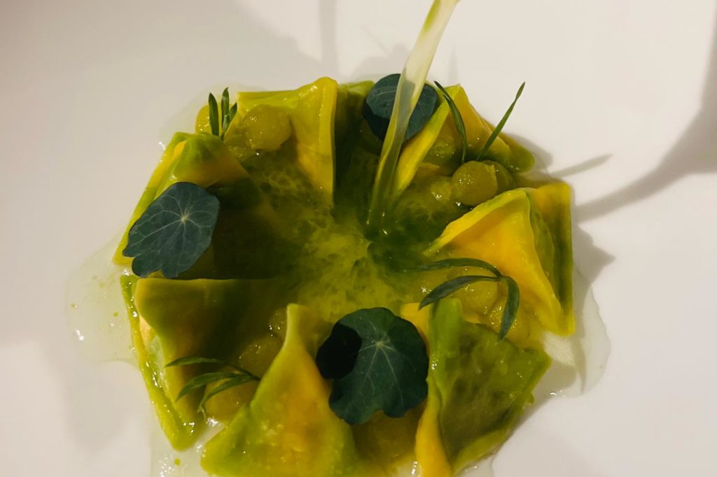 Ravioli " Berlingot", piatto iconico del ristorante 