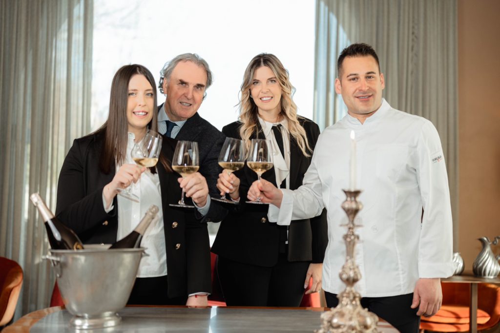 Arianna,Massimo,Elisabetta Guffanti e lo chef Domenico-Ruberto