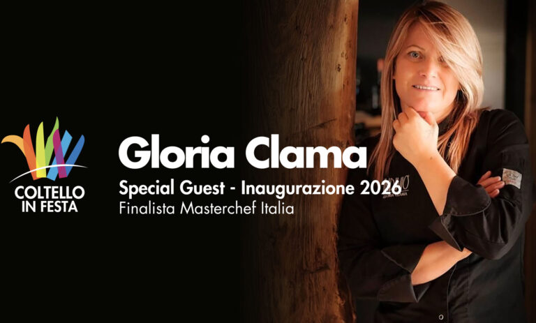 Gloria Clama madrina di Coltello in Festa 2026