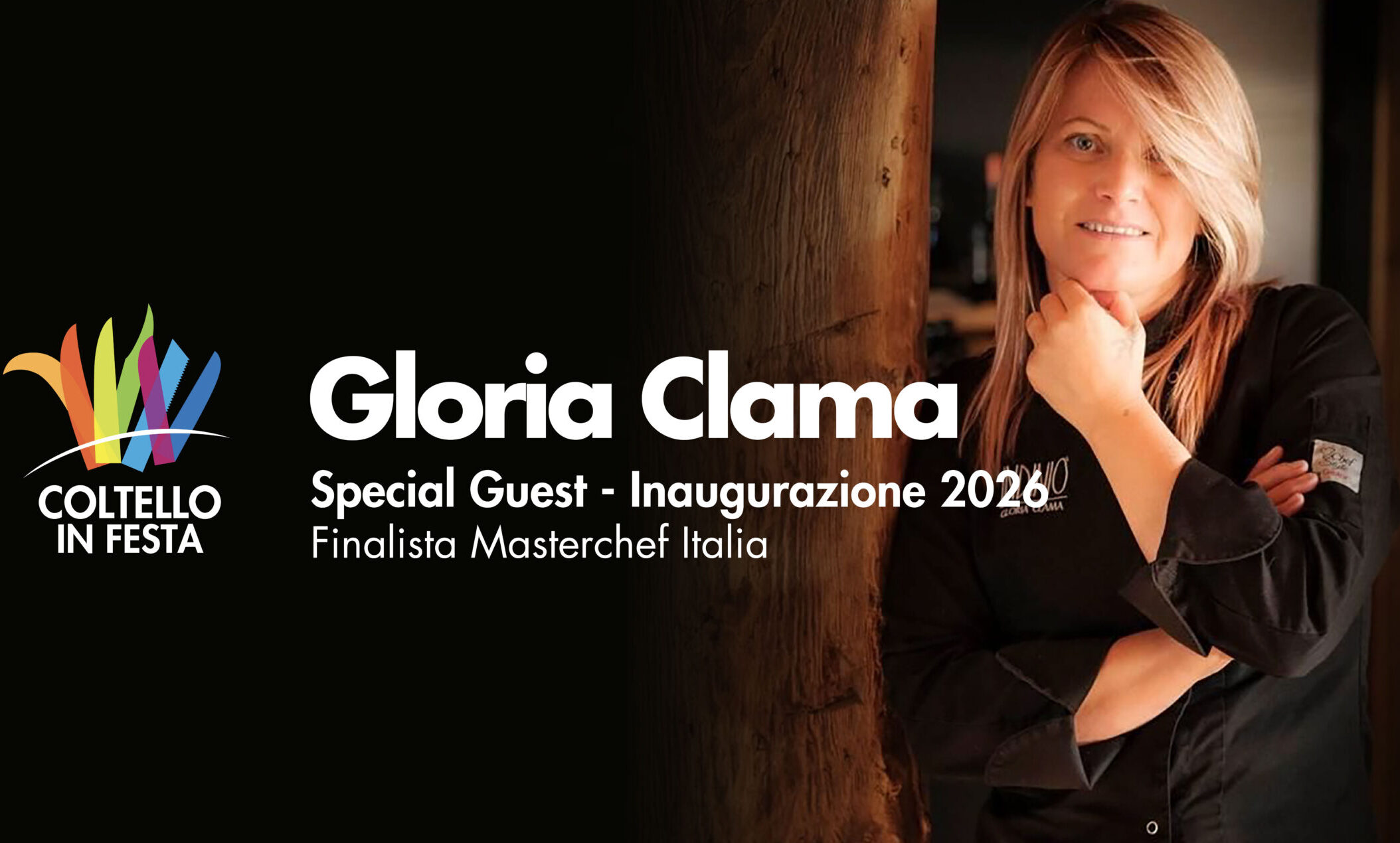 Gloria Clama madrina di Coltello in Festa 2026